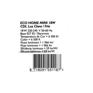 Lâmpada Eco Home 18W/220V BC Philips